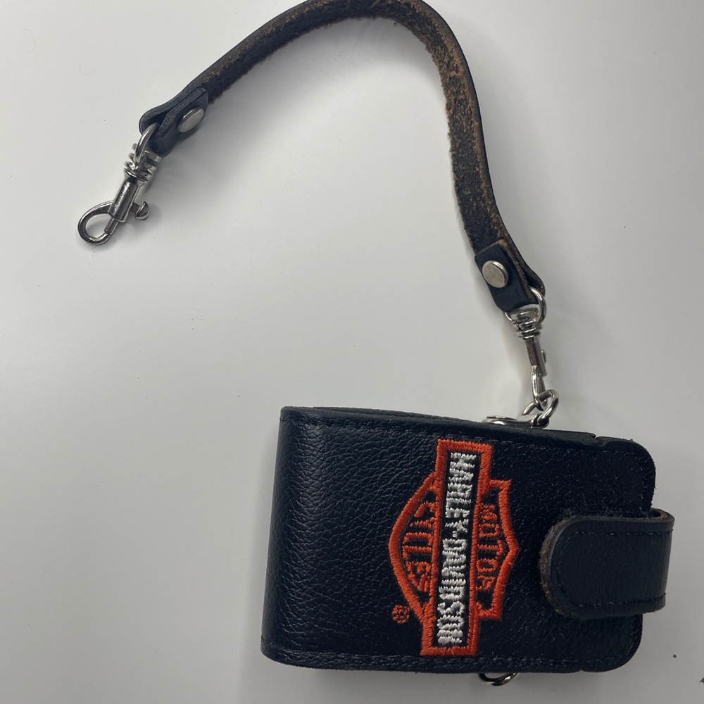 Harley-Davidson Leather Cell Phone Case Belt Clip For Flip Phone Vintage